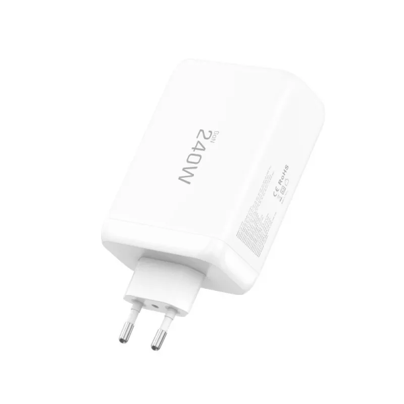 TECH-PROTECT NC240W-GAN Φορτιστής Δικτύου 4 Θυρών PD 240W / QC3.0 Λευκό
