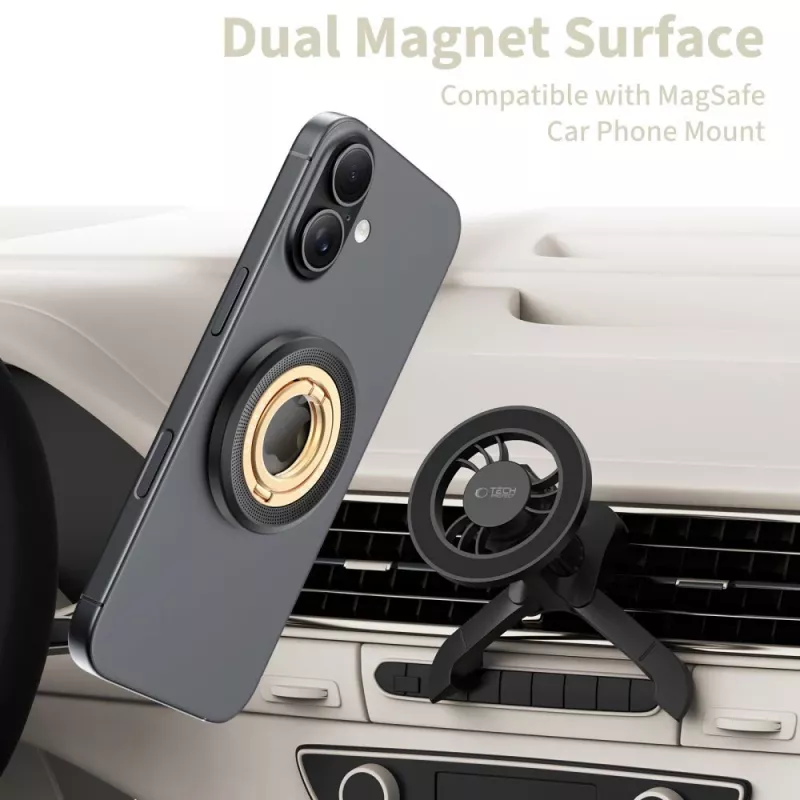 TECH-PROTECT MMR700 Lamano Magnetic MagSafe Δακτύλιος Τηλεφώνου Μαύρο/Χρυσό