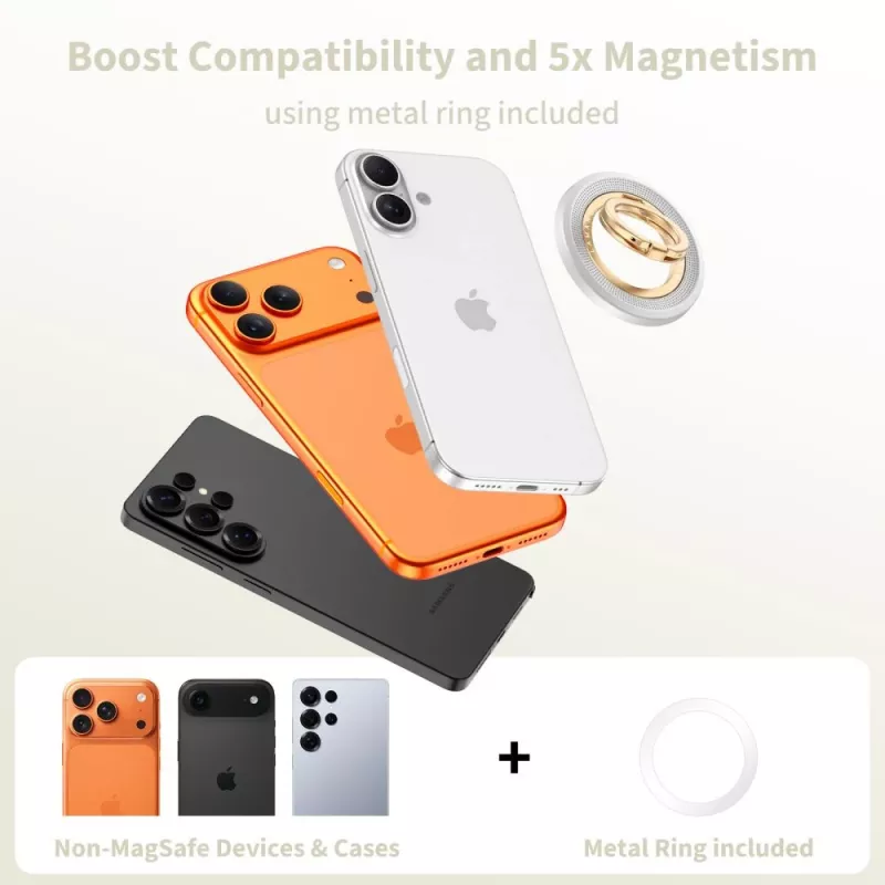 TECH-PROTECT MMR700 LAMANO Magnetic MagSafe Δακτύλιος Τηλεφώνου Τιτάνιο/Χρυσό