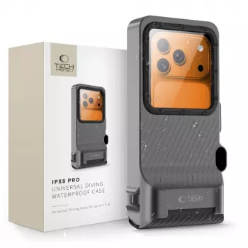 TECH-PROTECT IPX8 PRO Universal Αδιάβροχη Θήκη Κατάδυσης Γκρι/Μαύρο