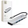 TECH-PROTECT HB01 HUB ΑΝΤΑΠΤΟΡΑΣ 5IN1 TYPE-C + USB3.0 + HDMI 4K 60HZ + PD100W SPACE GREY