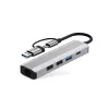 TECH-PROTECT HB03 Hub Αντάπτορας 5in1 Type-C + USB 2.0 + USB 3.0 + RJ45 Space Grey