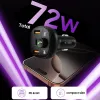 TECH-PROTECT CC06 3-Port Φορτιστής Αυτοκινήτου PD 72W + FM-Transmitter Bluetooth Μαύρο