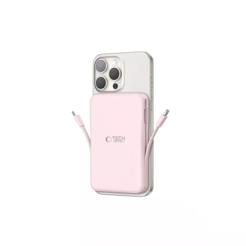 TECH-PROTECT PB31 LIFEMAG MagSafe Power Bank 10000mAh Ροζ