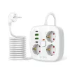 TECH-PROTECT PCS3X4 Πολύπριζο 2 USB & 2 Type-C & 3 Πρίζες 200cm Λευκό