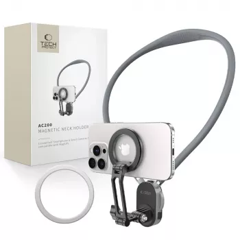 TECH-PROTECT AC200 Μαγνητικός MagSafe & GoPro & DJI Βάση Λαιμού Crayon Grey