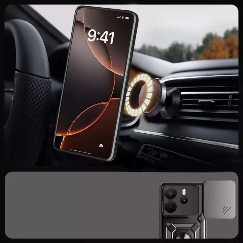 Tech-Protect Camshield Pro Θήκη για Xiaomi Redmi Note 14 4G, Μαύρο Ματ