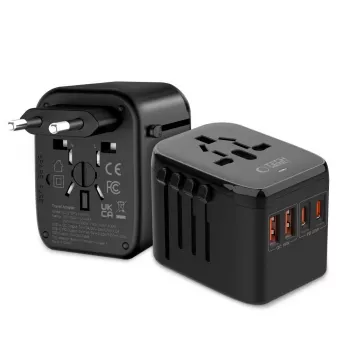 TECH-PROTECT TA200 Ταξιδιωτικός Αντάπτορας EU / UK / US / AU Μαύρο