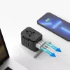 TECH-PROTECT TA200 Ταξιδιωτικός Αντάπτορας EU / UK / US / AU Μαύρο