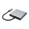 TECH-PROTECT HB08 Αντάπτορας Hub 4-in-1 USB-C + USB 2.0 + 2x HDMI 4K 60Hz Space Grey