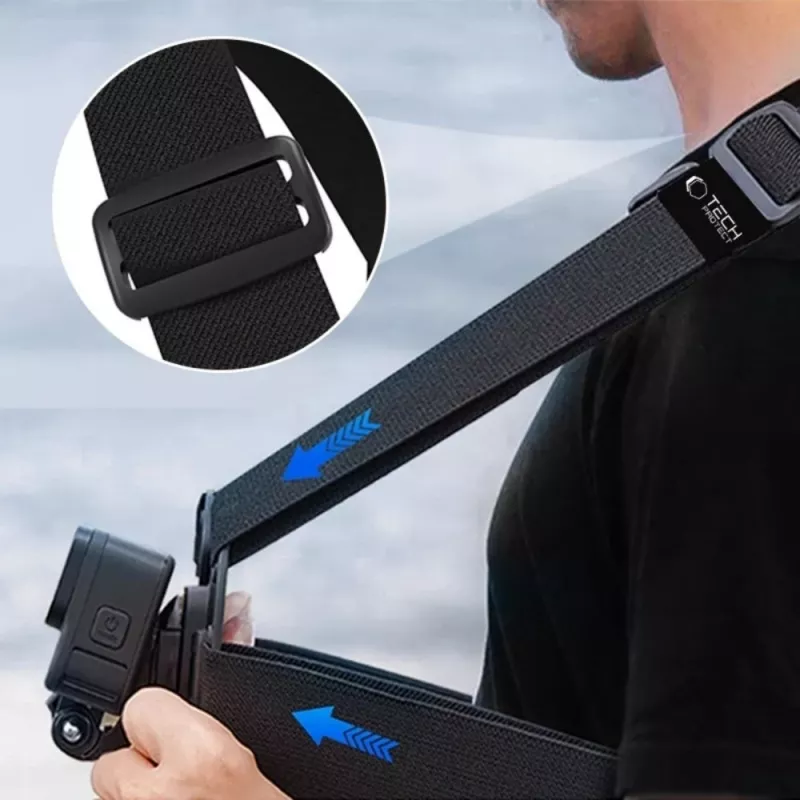 TECH-PROTECT GA100 Βάση στήθους για GoPro / DJI Action-Kameras - μαύρο