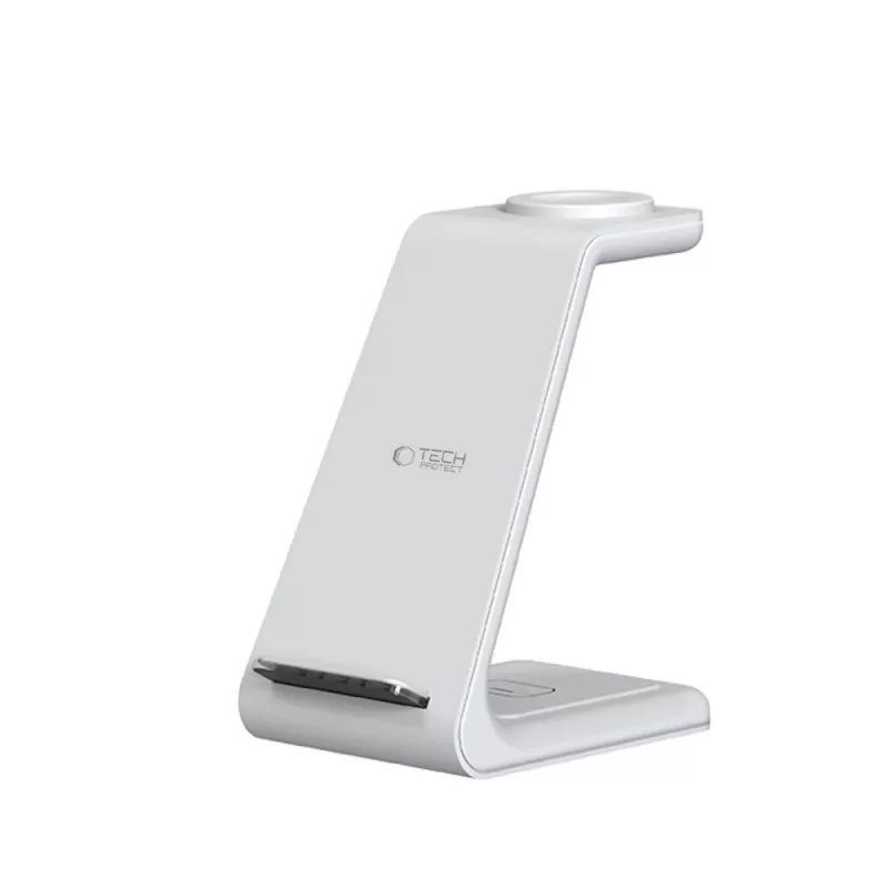 TECH-PROTECT QI15W-A36 Ασύρματος φορτιστής 3 σε 1 για Apple λευκό
