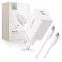 TECH-PROTECT NC45W-GAN Φορτιστής δικτύου 2 θυρών PD 45W + καλώδιο USB-C λευκό