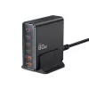 Tech-Protect DC80W-GAN 6-PORT GaN 80W Φορτιστής USB-C Μαύρο