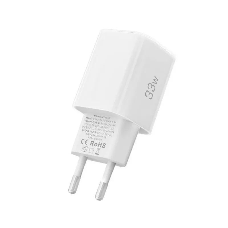 TECH-PROTECT NCM33 Φορτιστής δικτύου 2 θυρών PD 33W / QC3.0 λευκό