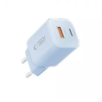 TECH-PROTECT NCM33 Φορτιστής δικτύου 2 θυρών PD 33W / QC3.0 μπεμπέ μπλε