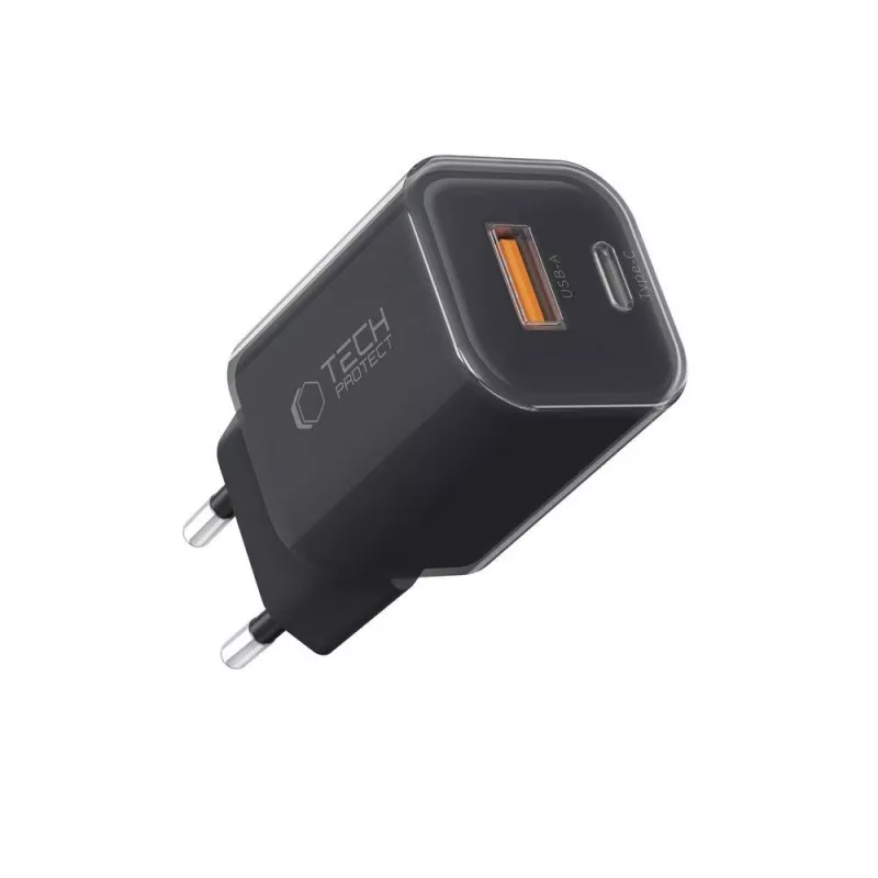 TECH-PROTECT NCM33 Φορτιστής δικτύου 2 θυρών PD 33W / QC3.0 μαύρο
