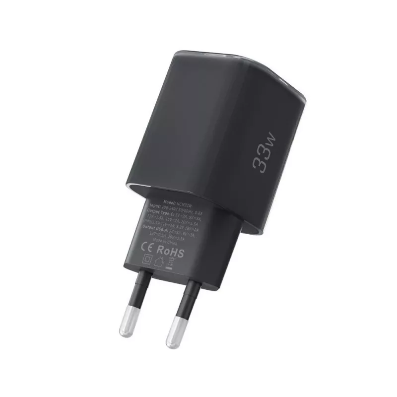 TECH-PROTECT NCM33 Φορτιστής δικτύου 2 θυρών PD 33W / QC3.0 μαύρο