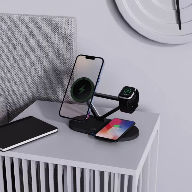 Tech-Protect QI15W-A41 3IN1 MagSafe βάση φόρτισης μαύρη