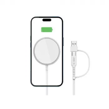Tech-Protect QI15W-A44 MagSafe ασύρματος φορτιστής λευκός