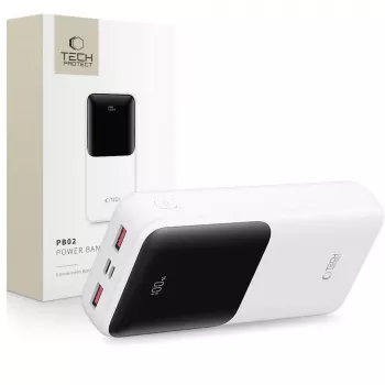 TECH-PROTECT PB02 Power Bank 20000mAh 22,5W λευκό