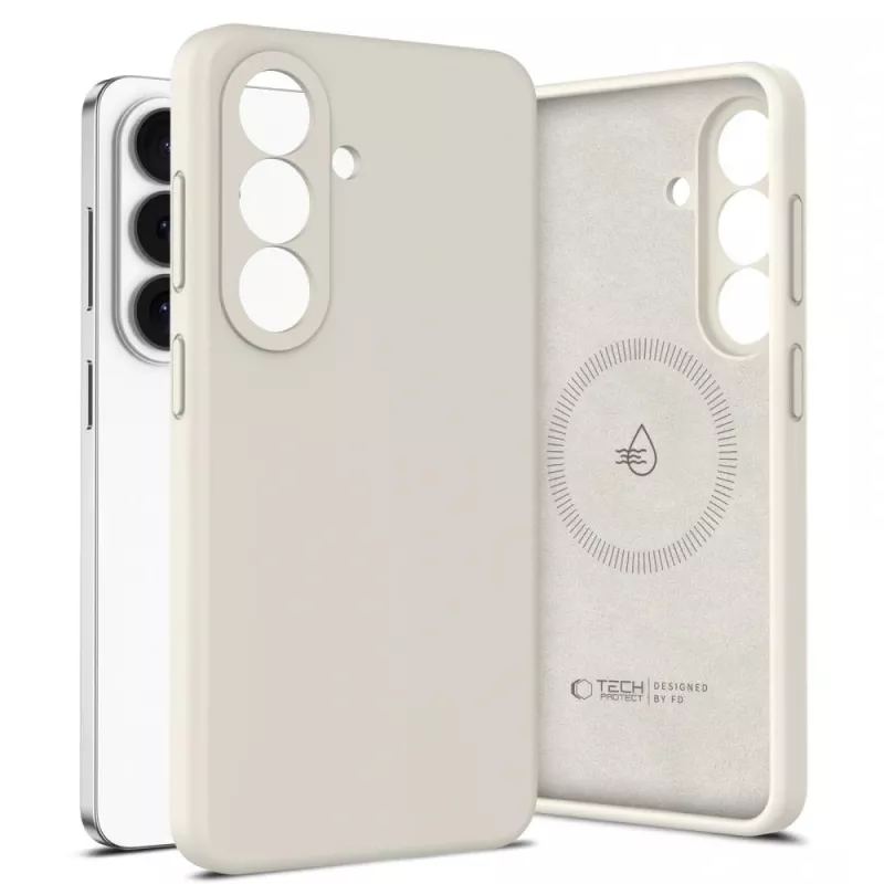 Tech-Protect Silikon θήκη MagSafe για Samsung Galaxy S26, Cosmic Latte