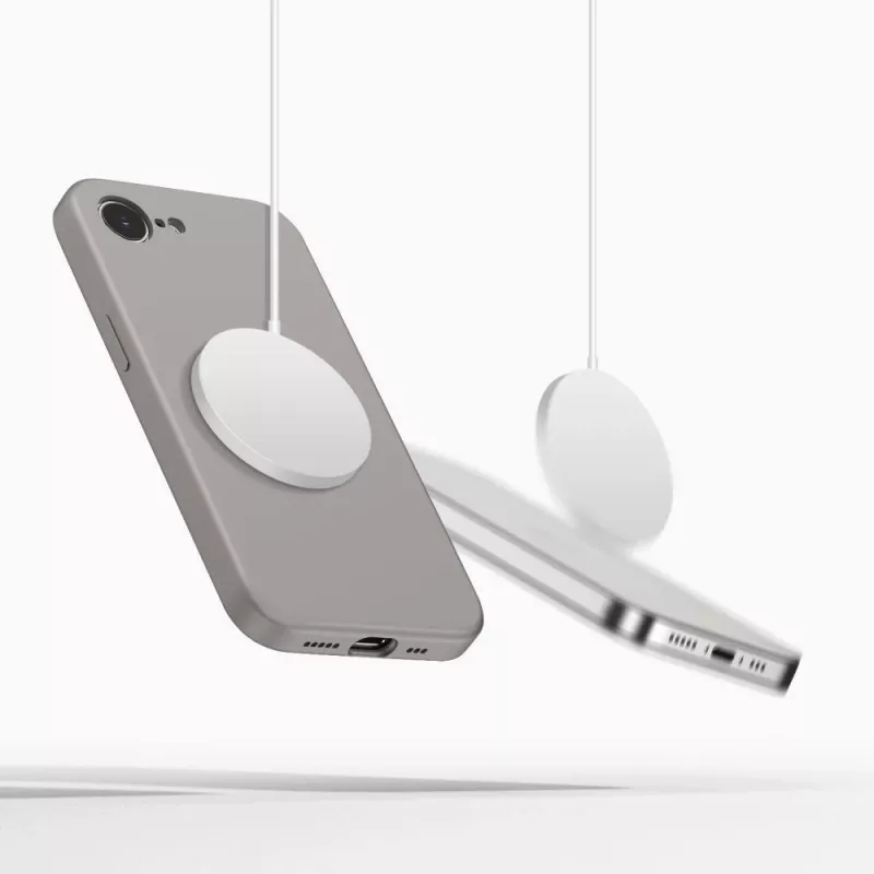 Tech-Protect Silicone MagSafe Θήκη για Apple iPhone 16E / 17E, Γκρι πέτρας
