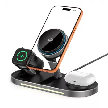 TECH-PROTECT A51 ARCTICBOOST 3in1 Μαγνητικός MagSafe Ασύρματος Φορτιστής 25W Qi2.2 Μαύρο