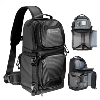 K&F Concept Sling Camera Bag 10L Crossbody Θήκη κάμερας DSLR Μαύρη KF13.176
