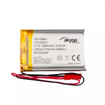 Akyga AKY0664 LP103451 Μπαταρία Li-Po 3,7 V 1850 mAh, PCM, JST 2,54 2-πολικό, 150 mm