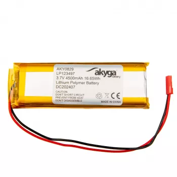 Akyga AKY0829 LP123497 μπαταρία Li-Po 3.7V 4500mAh με PCM JST 2.54 2-Pin 150mm