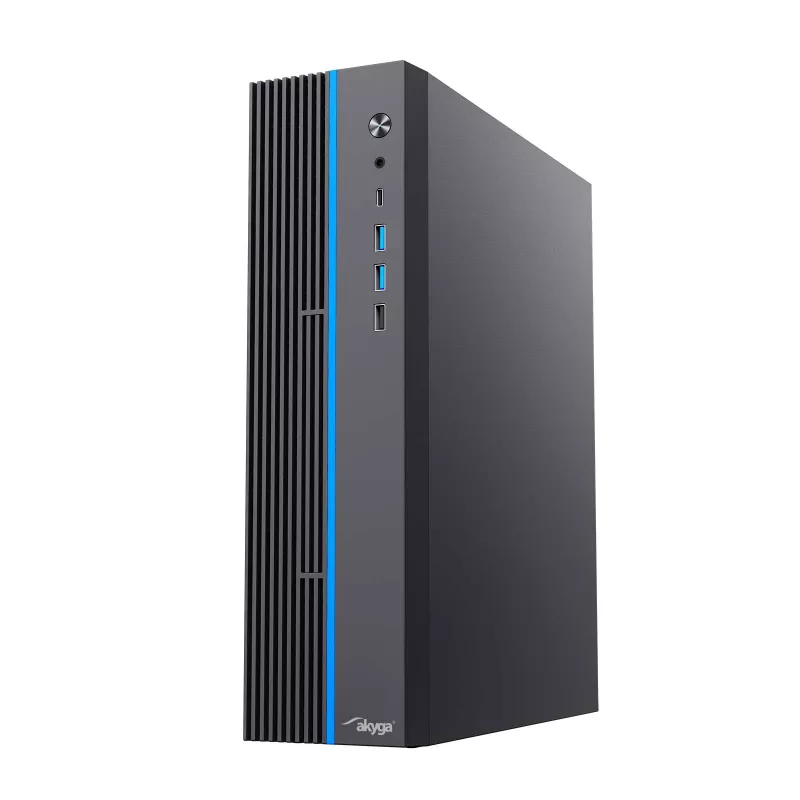 Akyga AK-302-01BL Κουτί SFF-PC, Micro-ATX / Mini-ITX, USB-C + 2x USB 3.0 + USB 2.0, χωρίς τροφοδοτικό, μαύρο