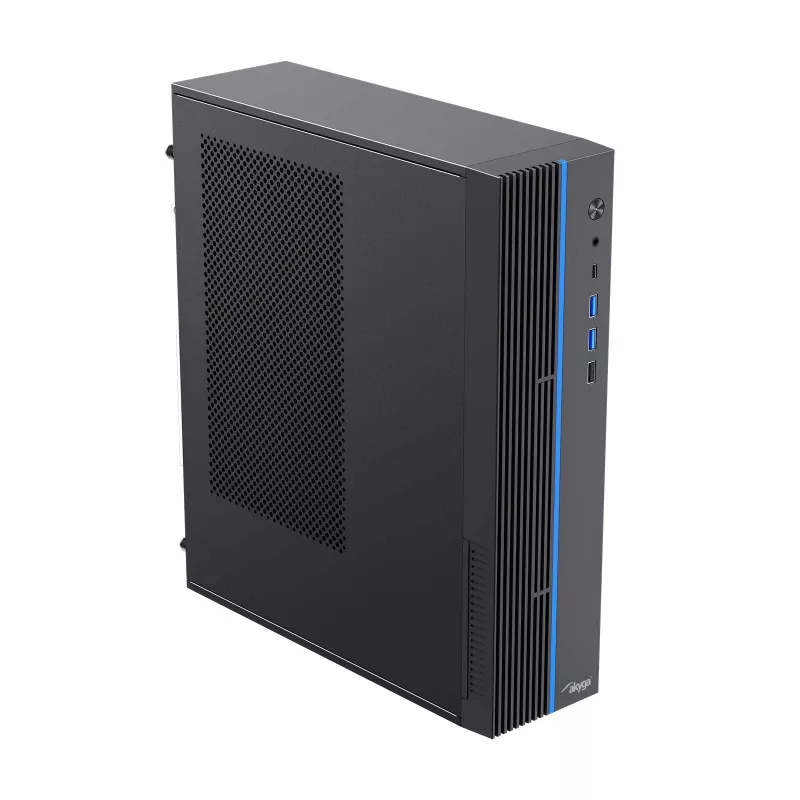 Akyga AK-302-01BL Κουτί SFF-PC, Micro-ATX / Mini-ITX, USB-C + 2x USB 3.0 + USB 2.0, χωρίς τροφοδοτικό, μαύρο