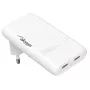 Akyga AK-CH-32 Επίπεδος φορτιστής GaN USB-C 65 W, 2 x USB-C PD, Λευκό