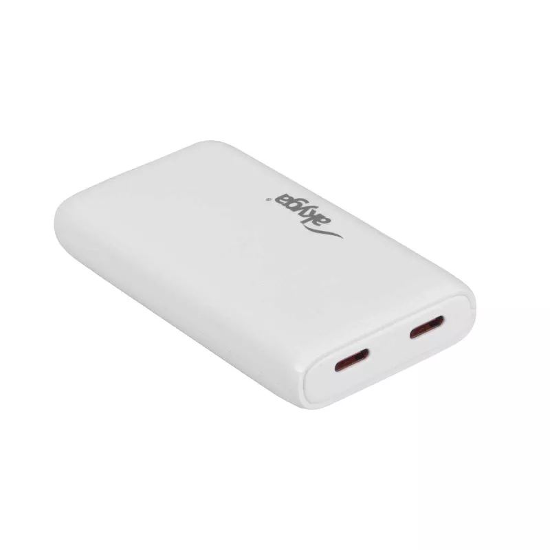 Akyga AK-CH-32 Επίπεδος φορτιστής GaN USB-C 65 W, 2 x USB-C PD, Λευκό