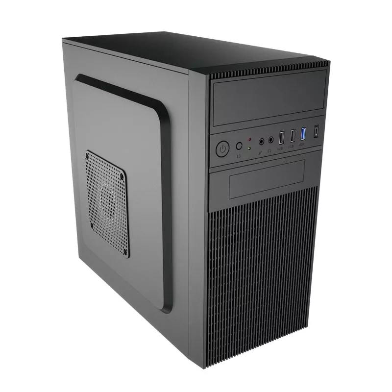 Akyga AK19BK Κουτί υπολογιστή Micro-Tower, Micro-ATX / Mini-ITX, USB-C + USB 3.0 + 2x USB 2.0, χωρίς τροφοδοτικό, μαύρο