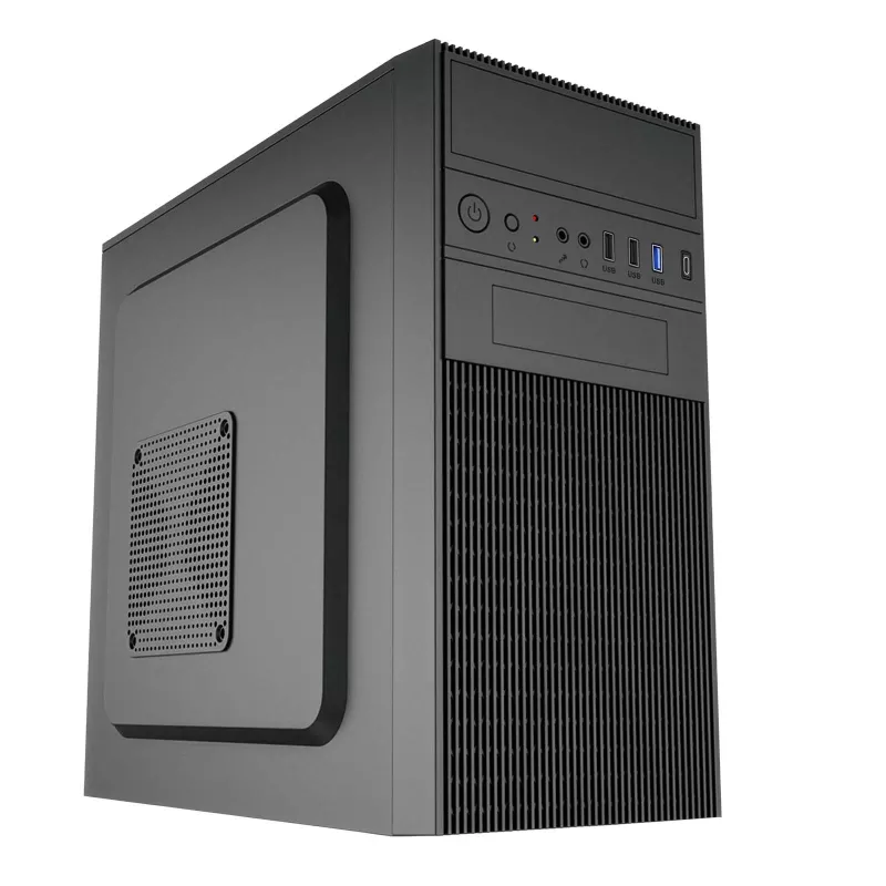 Akyga AK19BK Κουτί υπολογιστή Micro-Tower, Micro-ATX / Mini-ITX, USB-C + USB 3.0 + 2x USB 2.0, χωρίς τροφοδοτικό, μαύρο