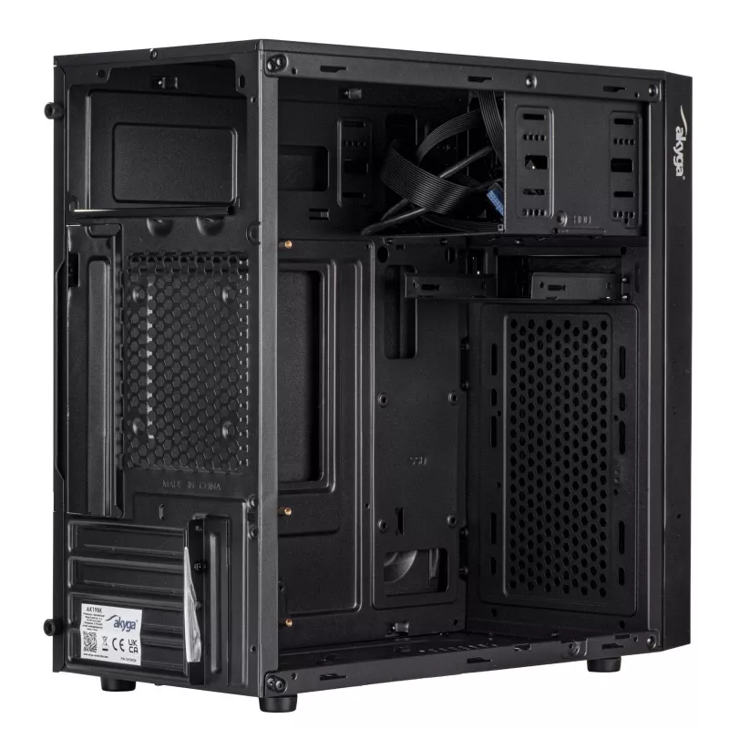 Akyga AK19BK Κουτί υπολογιστή Micro-Tower, Micro-ATX / Mini-ITX, USB-C + USB 3.0 + 2x USB 2.0, χωρίς τροφοδοτικό, μαύρο