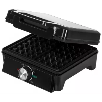 Adler AD 3088 Βάφλας για 2 μεγάλες βάφλες, 1600 W (μέγ. 2000 W), Αντικολλητικές πλάκες, ρυθμιζόμενη θερμοκρασία, μαύρο (AD 3088)