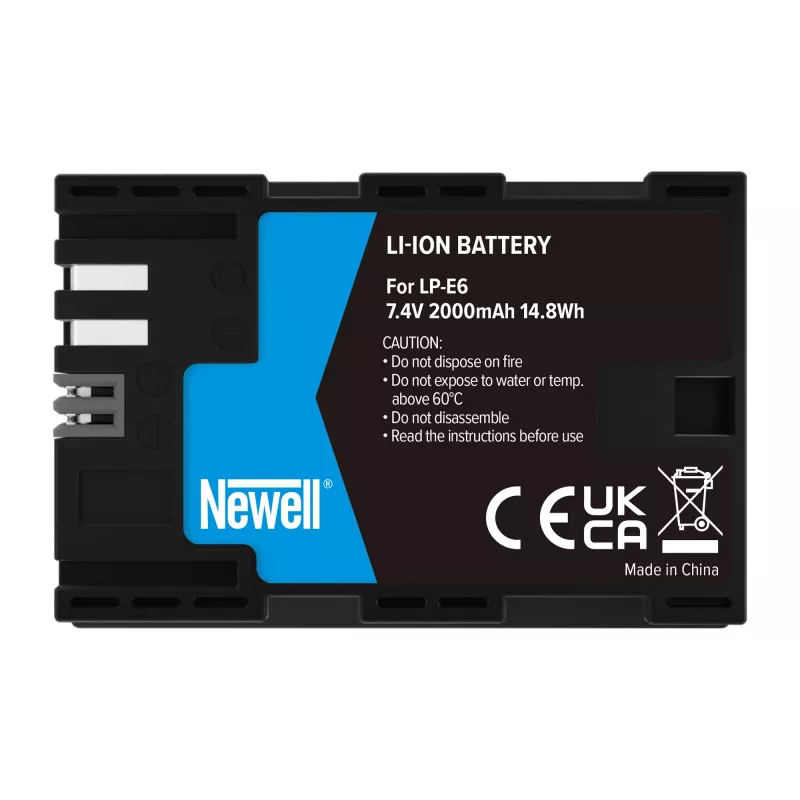 Newell μπαταρία αντικατάστασης για Canon LP-E6, 2000mAh, 7,4V Li-Ion