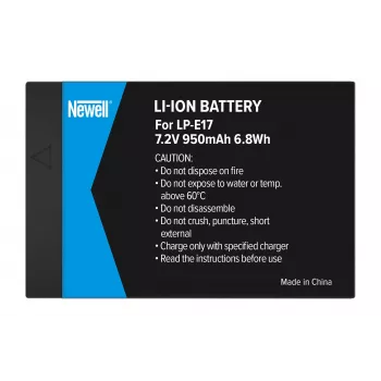 Newell μπαταρία αντικατάστασης για Canon LP-E17, 1040mAh, 7,2V Li-Ion