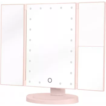 Humanas HS-ML04 LED Καθρέφτης Μακιγιάζ με Φωτισμό - Ροζ
