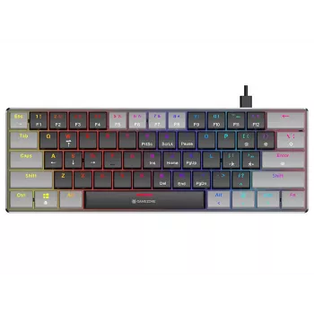 Tracer GameZone Keylo 61 Ενσύρματο μηχανικό πληκτρολόγιο gaming, 60% Layout, Outemu Red Switches, RGB Backlighting, Graphite