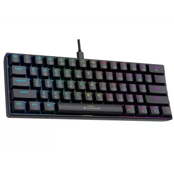 Tracer GameZone Claws 61 Ενσύρματο μηχανικό πληκτρολόγιο gaming, 60% Layout, Outemu Blue Switches, RGB Backlighting, Μαύρο