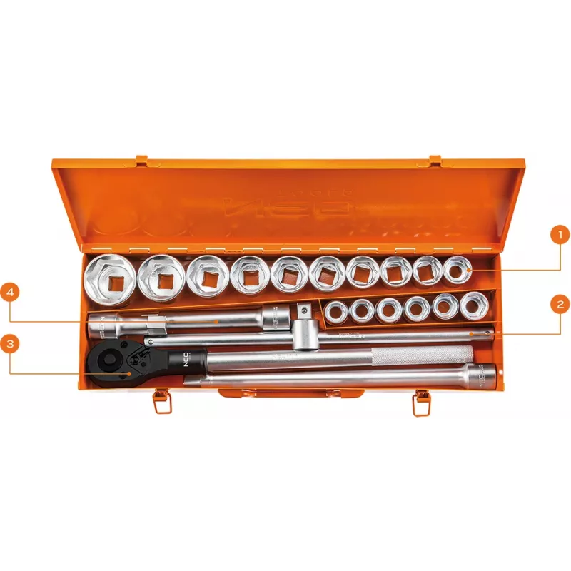 NEO TOOLS Καστανιές 3/4 inch, 21 τεμ.