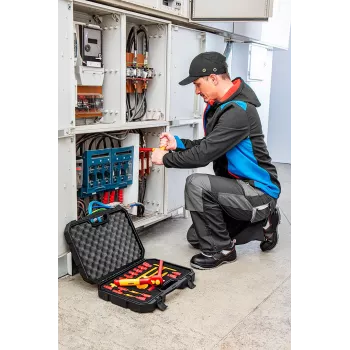 NEO TOOLS Σετ μονωμένων καρυδακιών 1000V, 19 τεμ., υποδοχή 1/2 ίντσες, χάλυβας χρωμίου-βαναδίου, πιστοποιημένο VDE