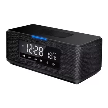 Platinet PMGQ15B - Ασύρματο φορητό στερεοφωνικό ηχείο 10W - μαύρο - οθόνη LCD