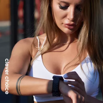 Crong Duo Sport Λουράκι για Apple Watch 38/40/41/42 mm (Μαύρο/Πράσινο λάιμ)