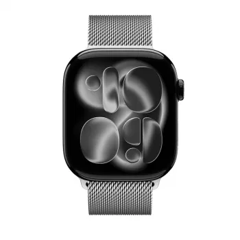 Crong Milano Steel Ανοξείδωτο μεταλλικό λουράκι Milanese Loop για Apple Watch 38/40/41/42 mm (Ασημί)