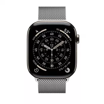 Crong Milano Steel Ανοξείδωτο λουράκι για Apple Watch 44/45/46/49 mm Ασημί